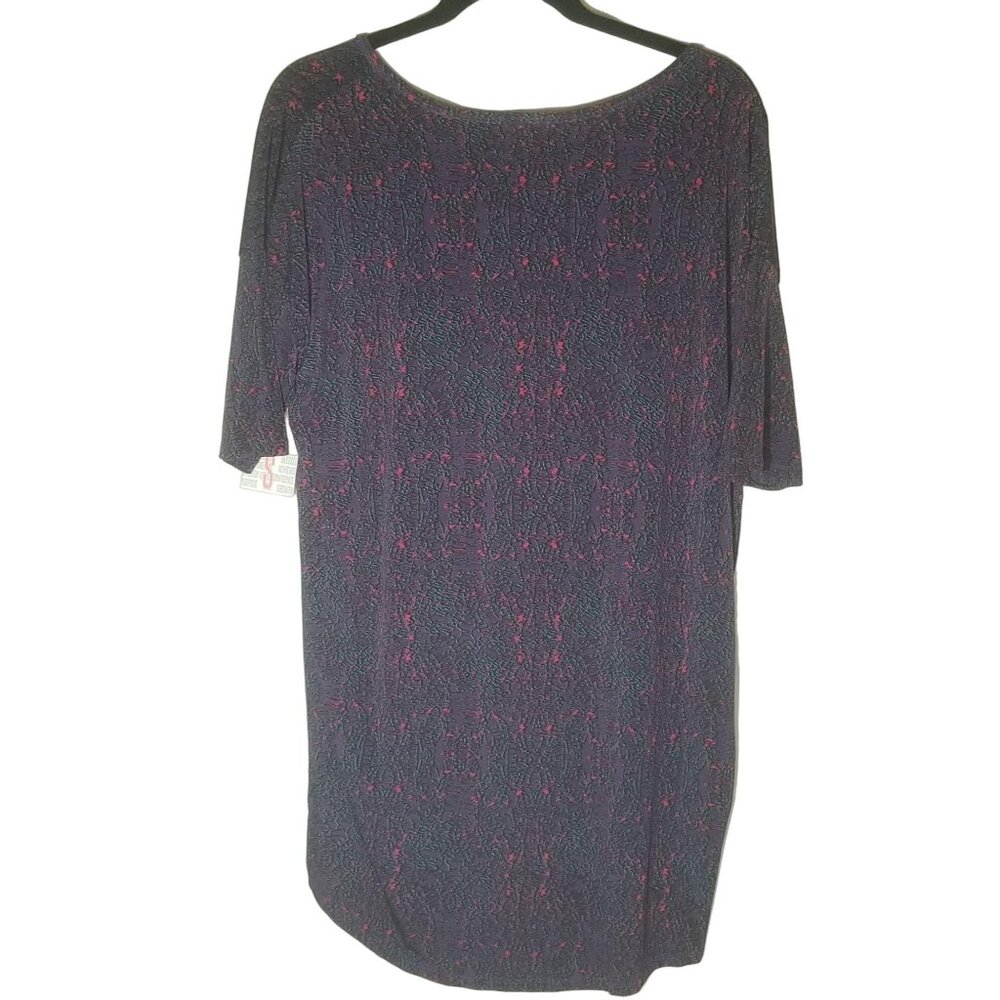 lularoe Irma tunic purple & green polyester blend size s height 29" READ new
